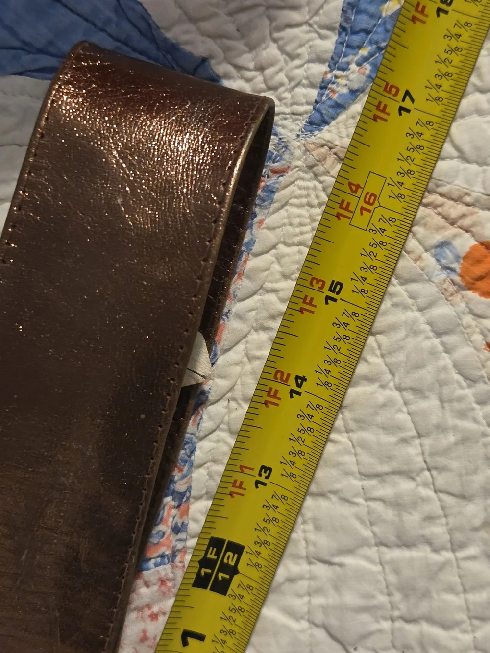 Vintage made in India leather & metal statement belt needs repair amazing piece